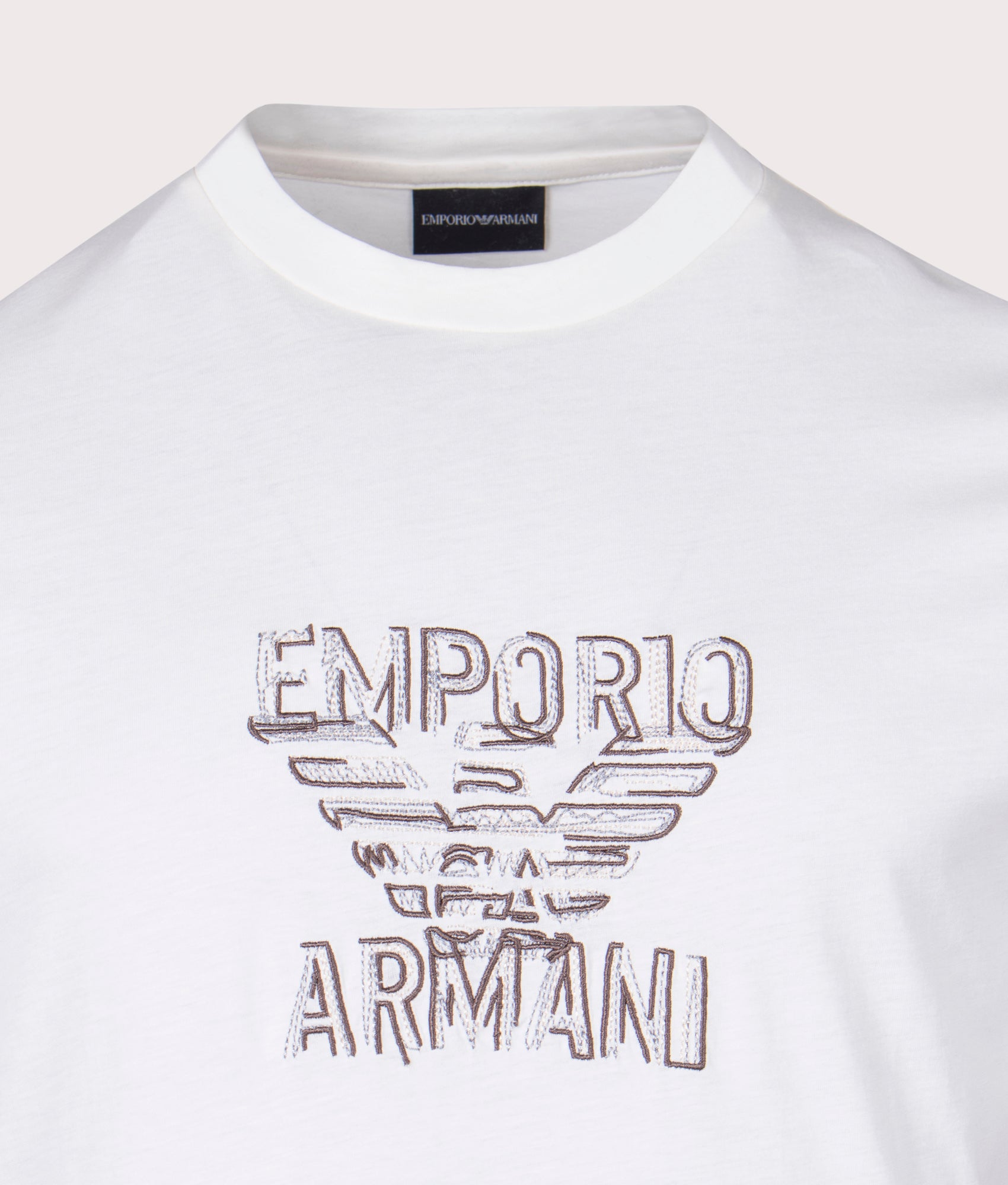 Multi Logo Eagle T-Shirt White Emporio Armani EQVVS, Detail 