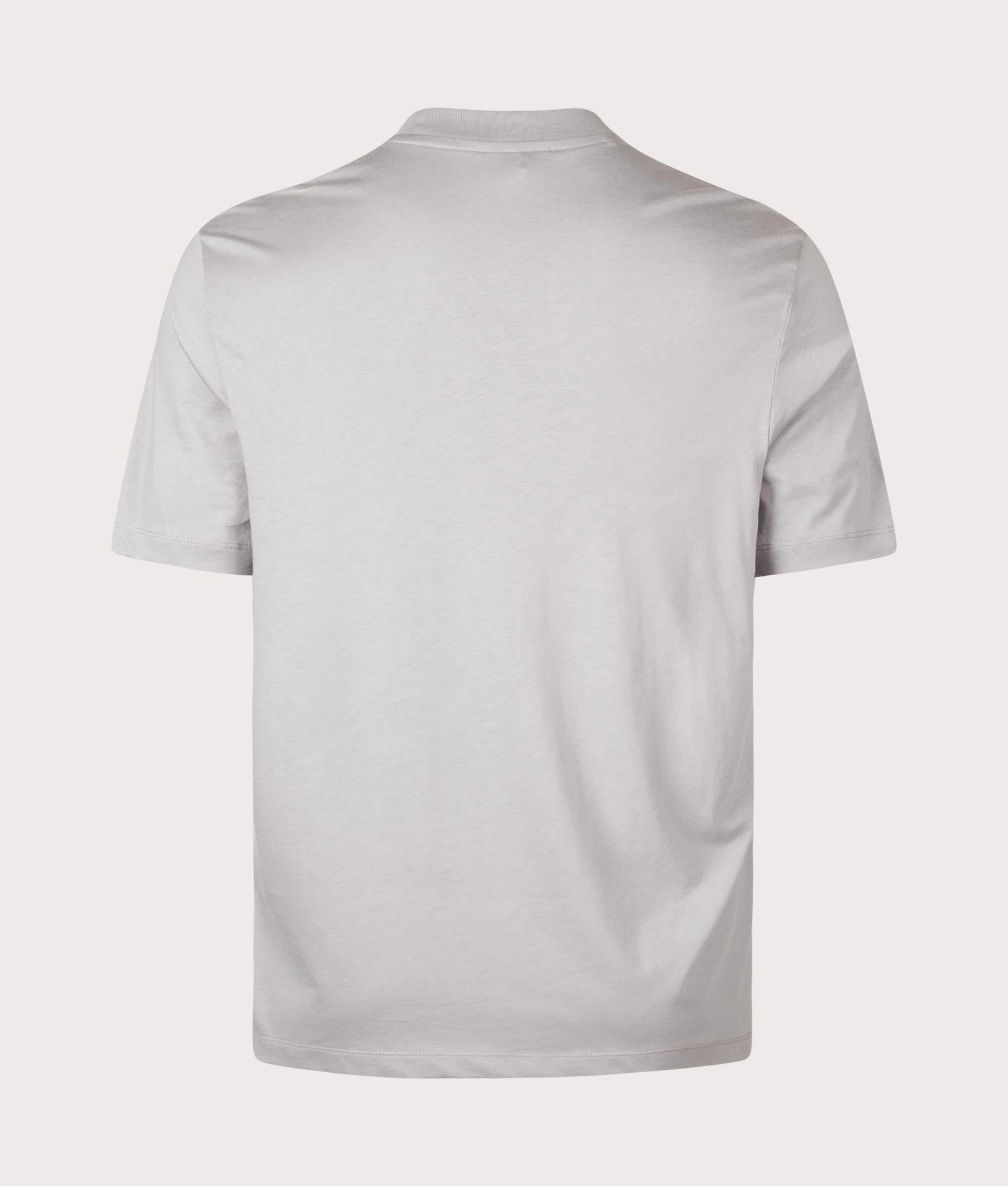 Embroidered logo T-Shirt in Drawing Alloy. EQVVS Back Angle Shot.