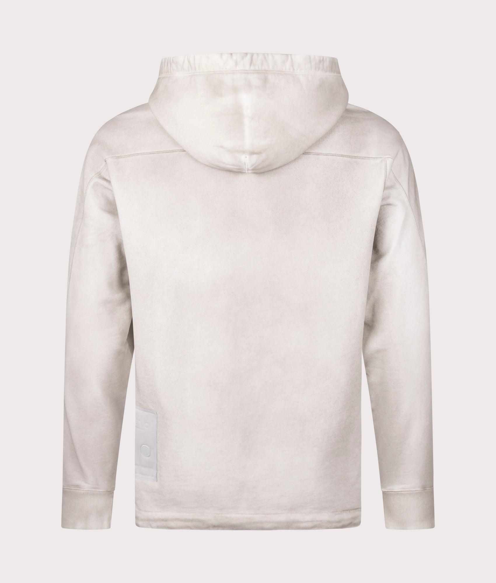Ten c Airbrushed Garment Dyed Sweatshirt in Pale Taupe, 100% Cotton at EQVVS. Back shot. 