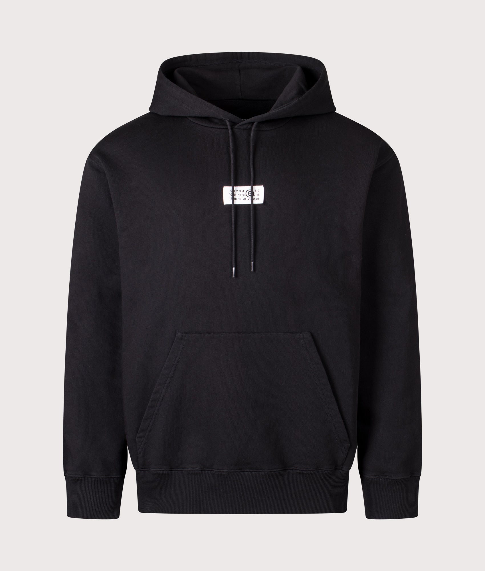 MM6 Maison Margiela  Numeric Sweatshirt in Black at EQVVS Menswear. Front shot.