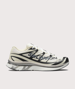XT-MM6 / SALOMON in Vanilla Ice, Black and Green Haze at EQVVS Menswear. Side shot.