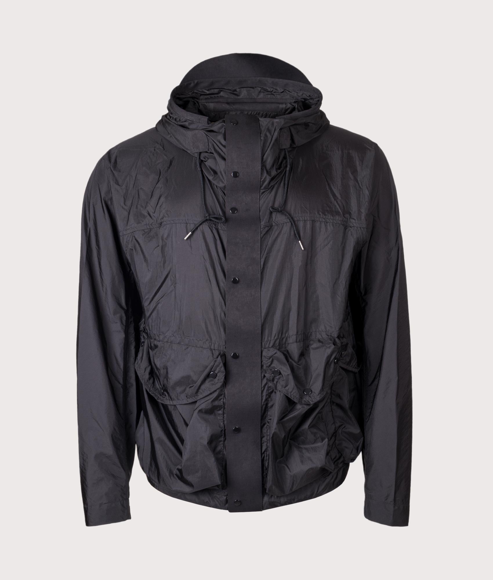 Ten c Skye Ten Anorak Jacket in Nero at EQVVS Menswear. Front shot.