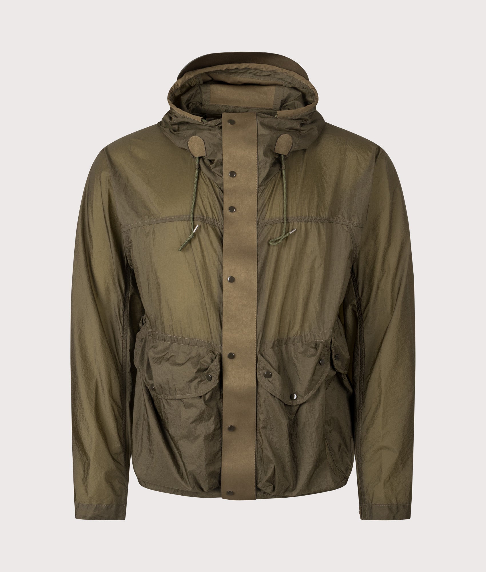 Skye Ten Anorak Jacket by Ten c in Oliva Scuro. Shot by EQVVS. Front shot.