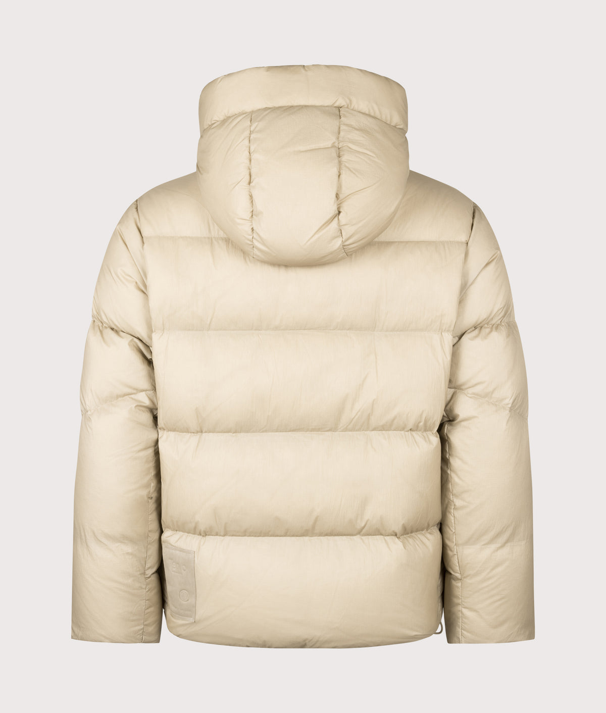 Ten c Relaxed Fit Bruning Down Parka in Pale Taupe at EQVVS Menswear. Back shot.
