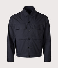 Piece Dyed Mid Layer Overshirt: 888 Blue 