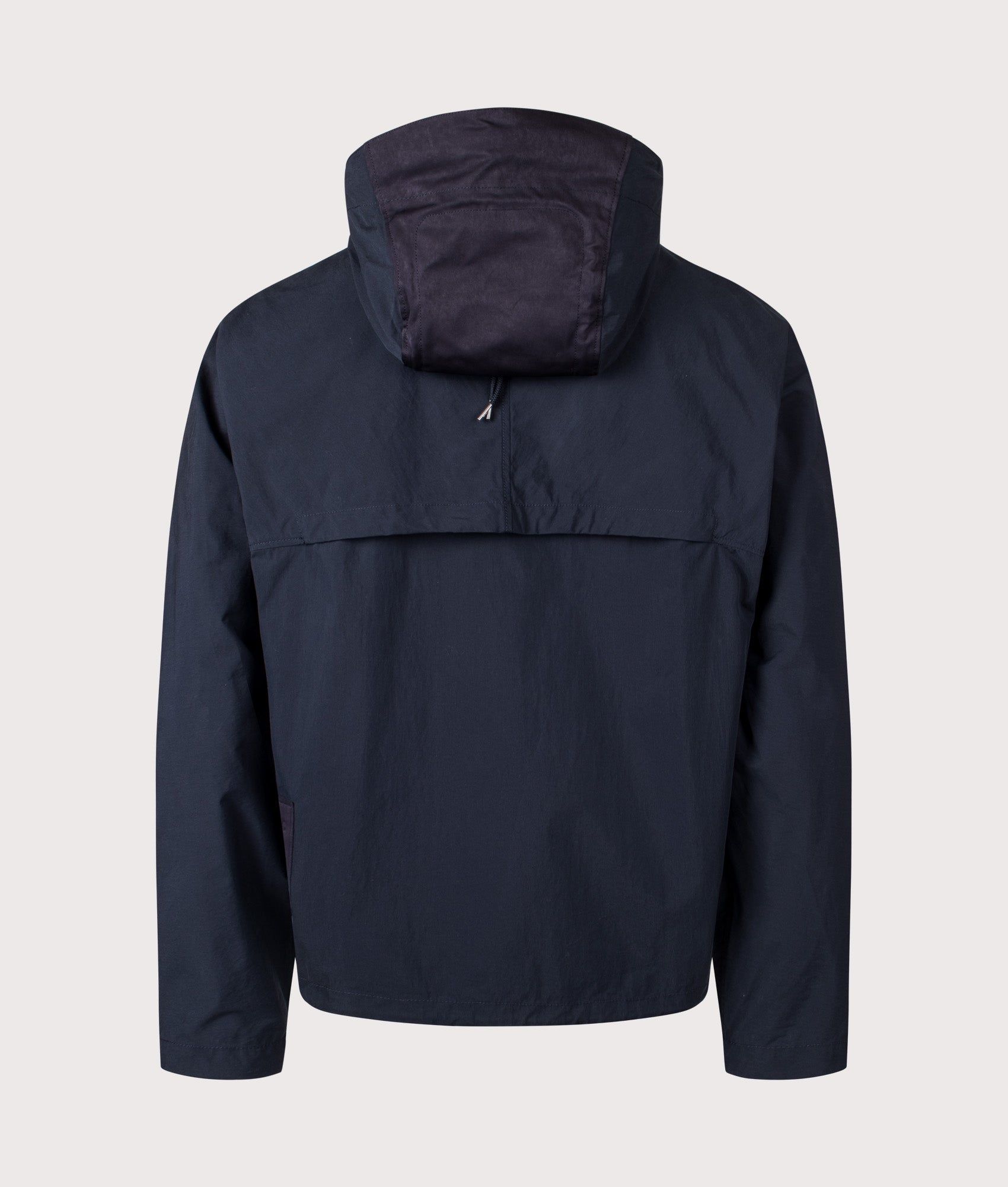 Ten c Piece Dyed OJJ Mid Layer Jacket in Blue at EQVVS Menswear. Back shot.