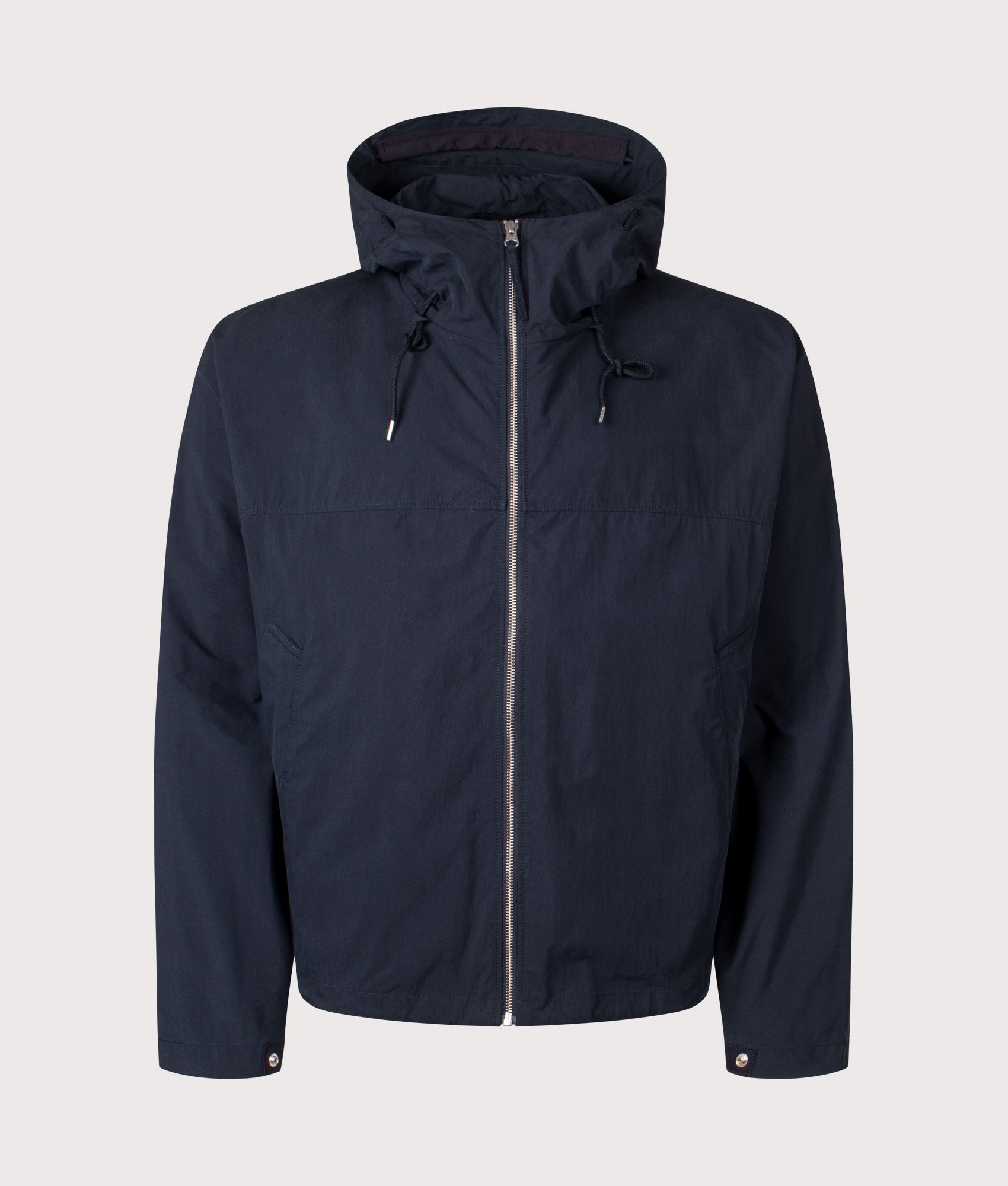 Ten c Piece Dyed OJJ Mid Layer Jacket in Blue at EQVVS Menswear. Front shot.