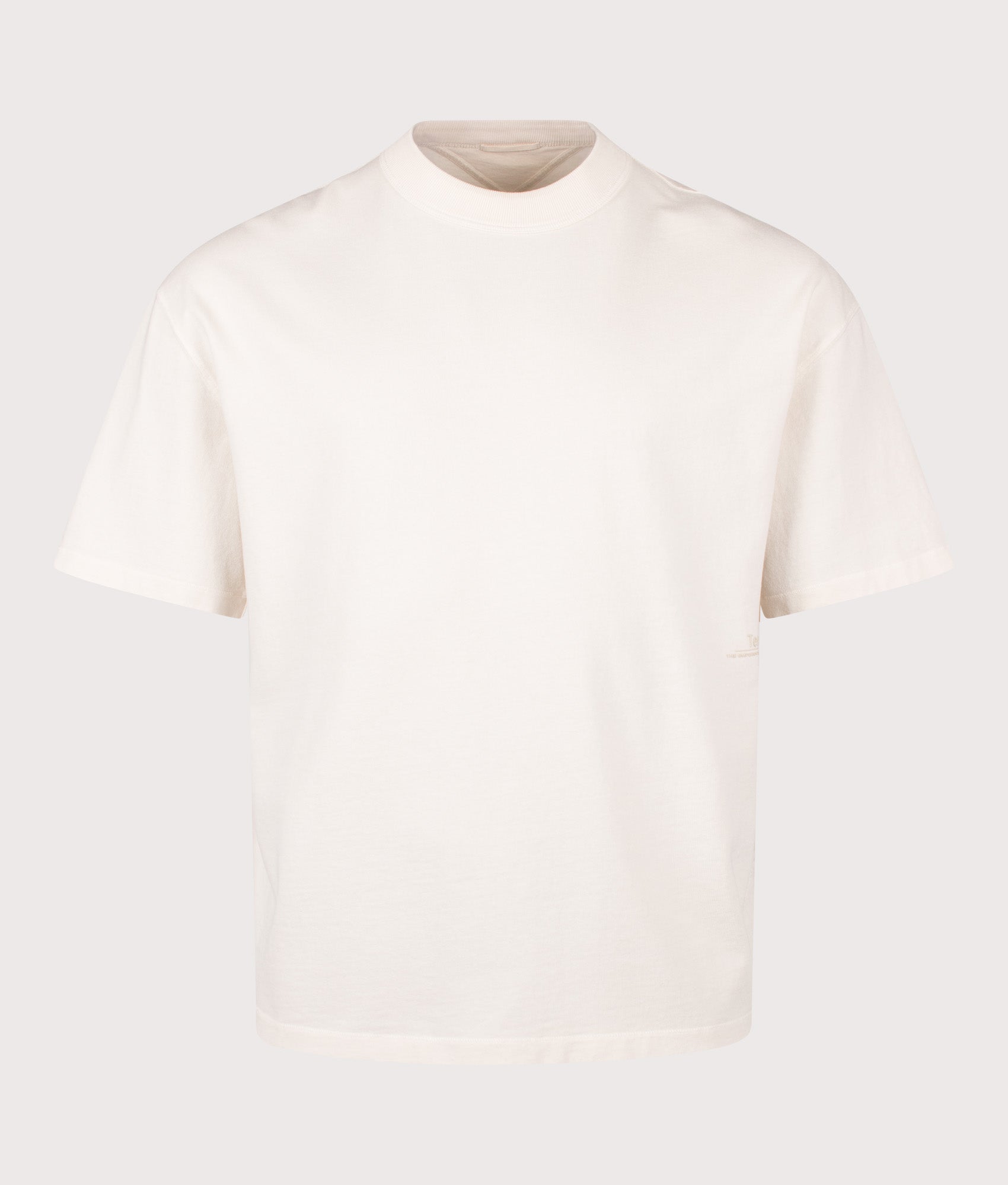 Ten c Light Marmo Dyed T-Shirt in Snow White at EQVVS Menswear. Front shot.