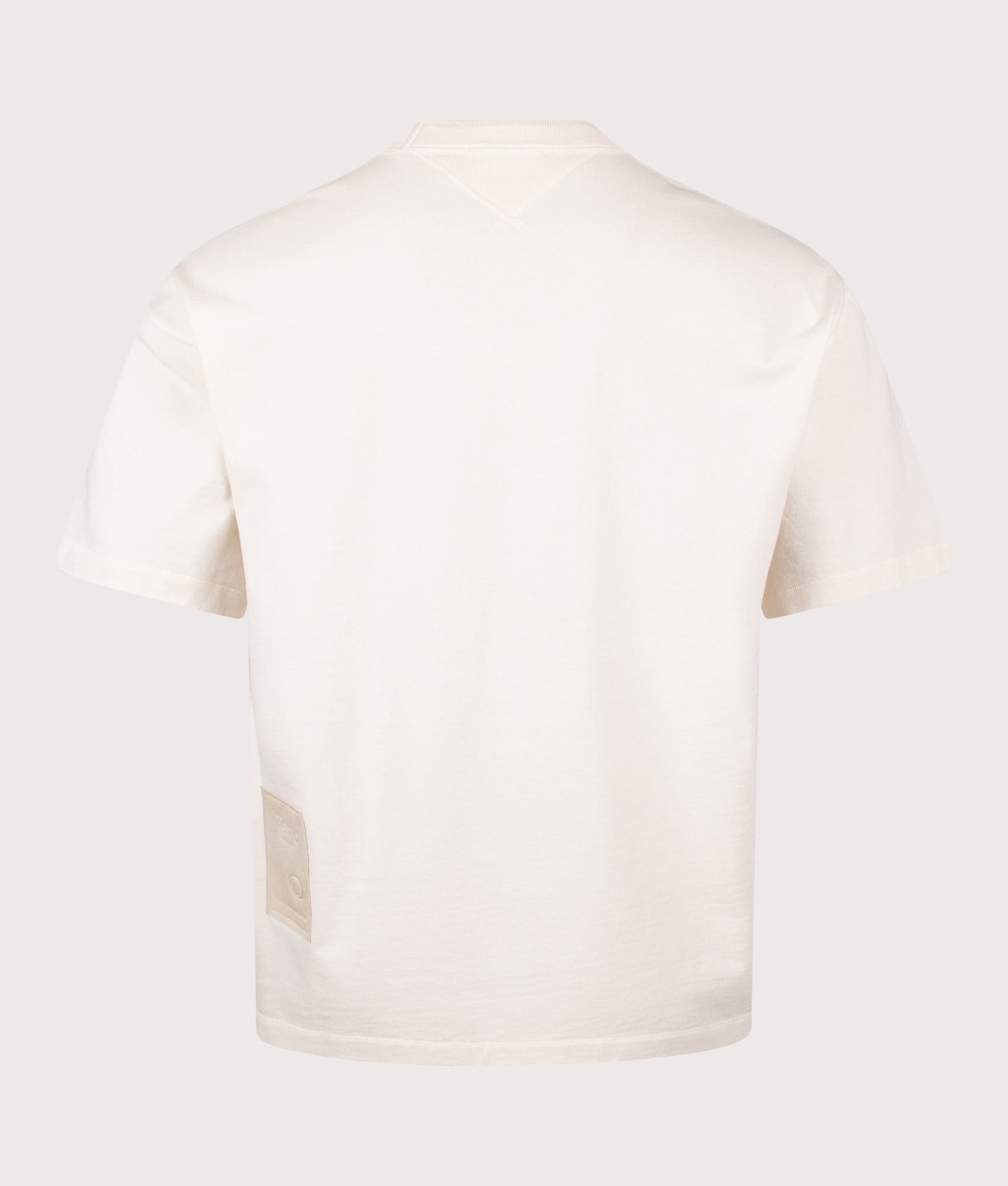 Ten c Light Marmo Dyed T-Shirt in Snow White at EQVVS Menswear. Back shot.