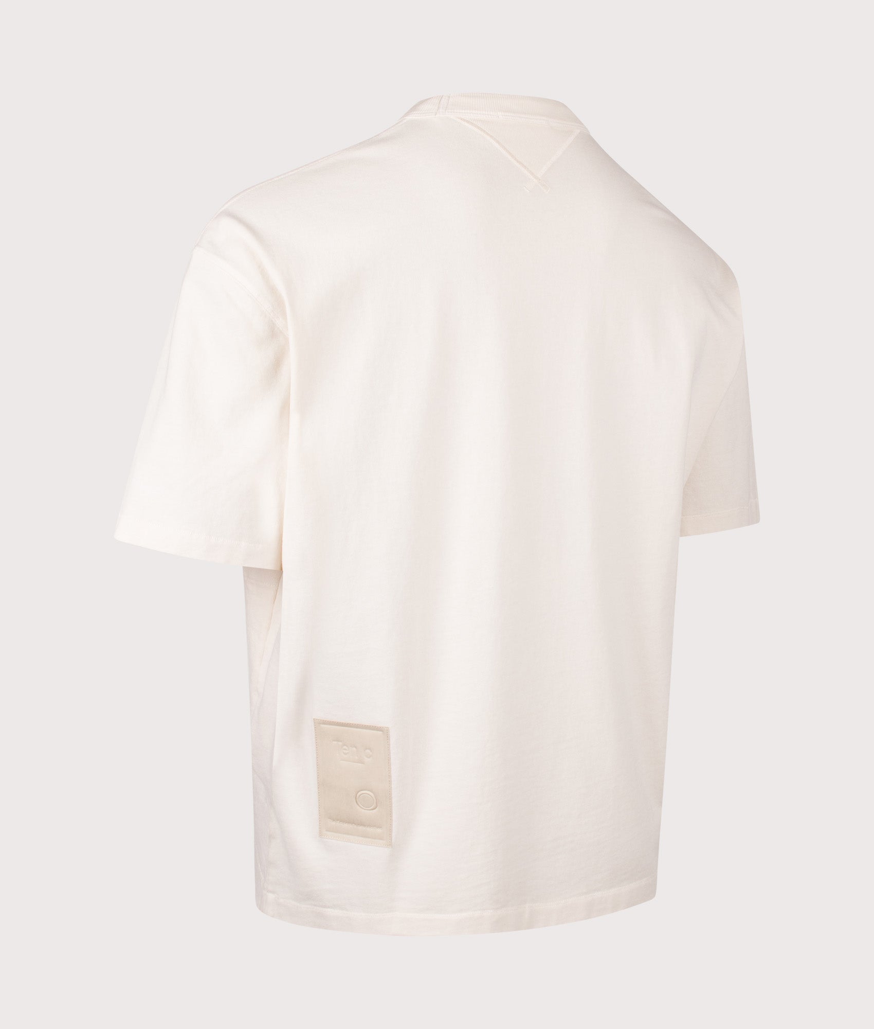 Ten c Light Marmo Dyed T-Shirt in Snow White at EQVVS Menswear. Angled back shot.