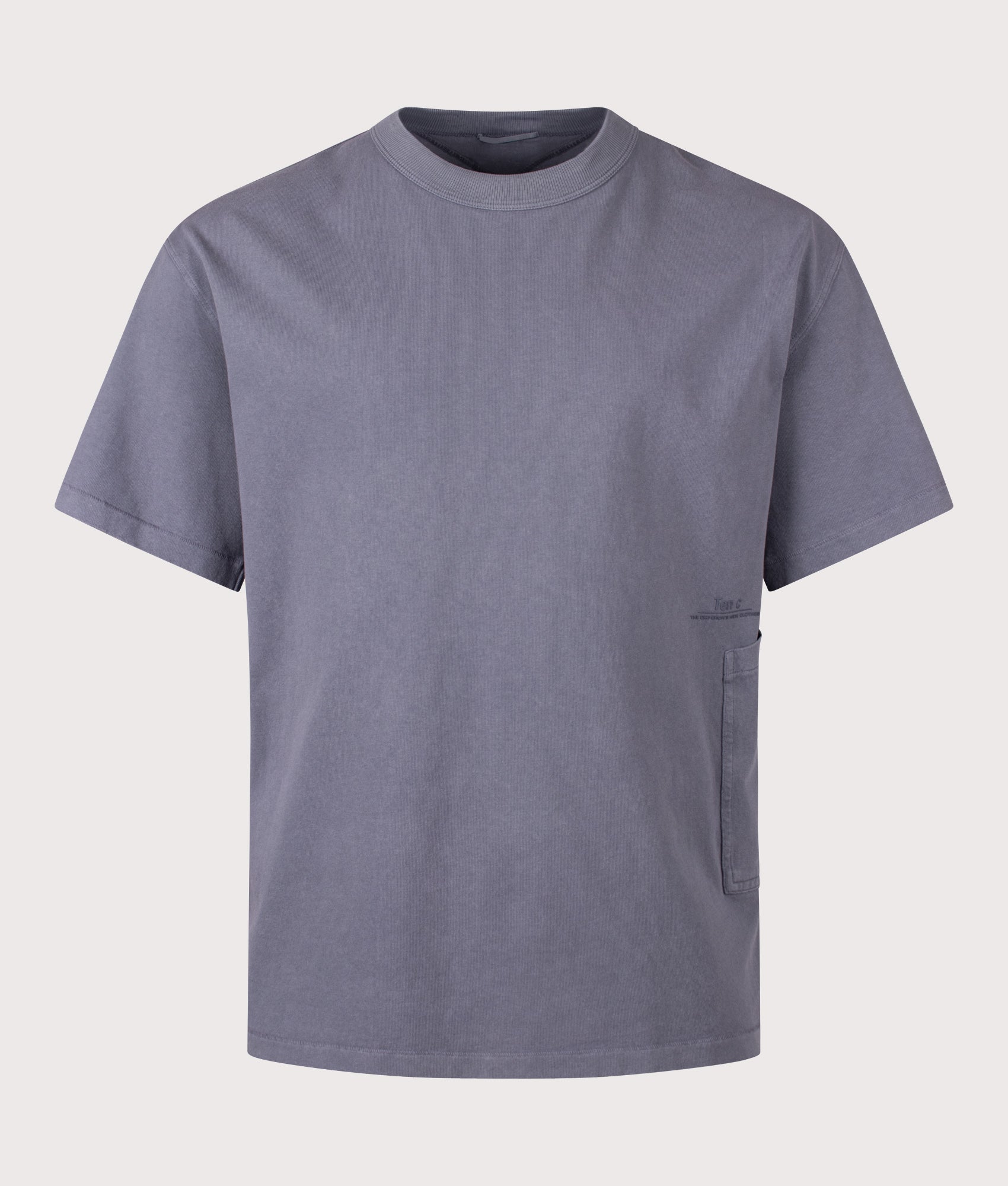 Ten c Light Marmo Dyed T-Shirt in Carbon Grey at EQVVS Menswear. Front shot.