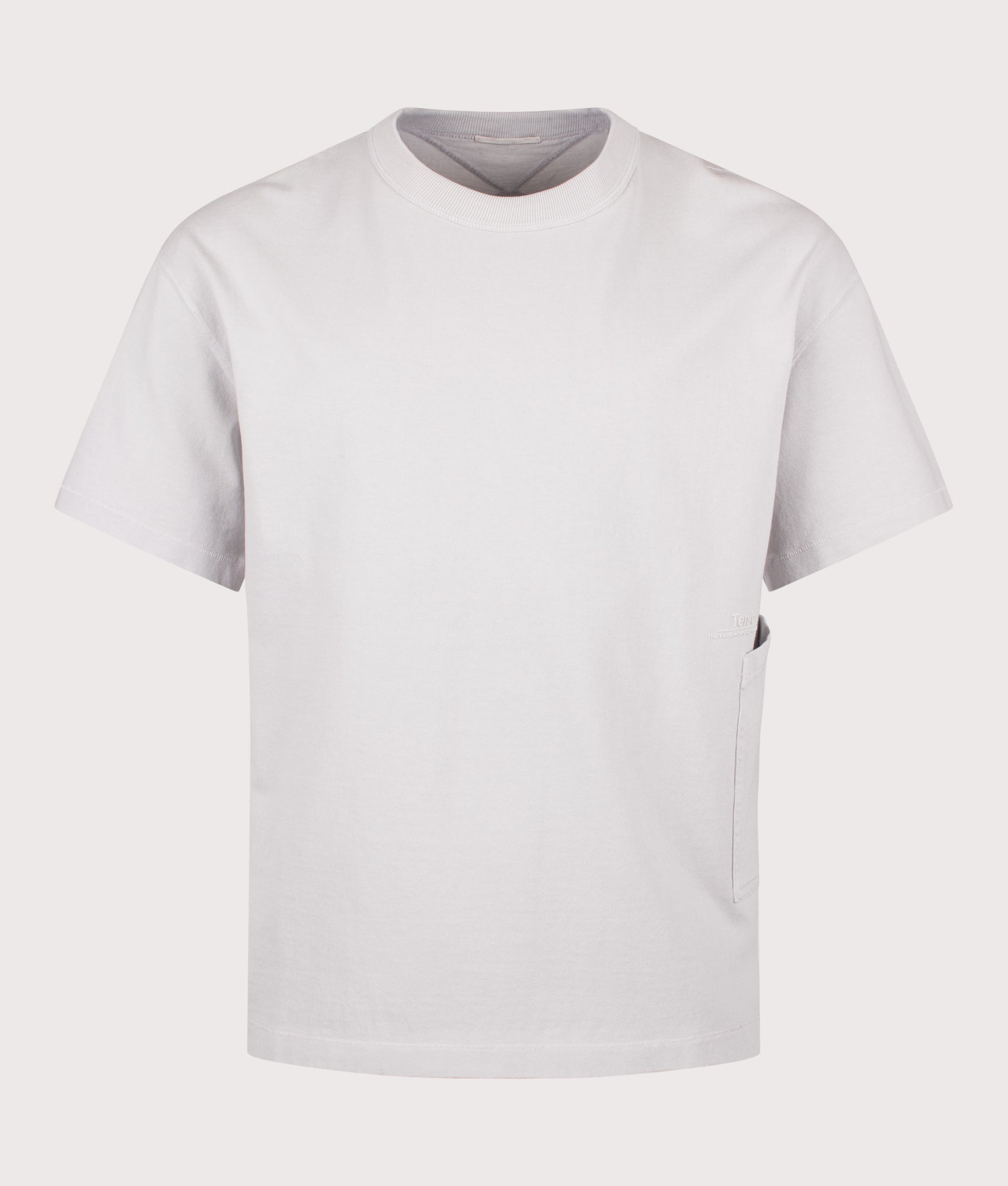 Ten c Light Marmo Dyed T-Shirt in Grey Cloud at EQVVS Menswear. Front shot.