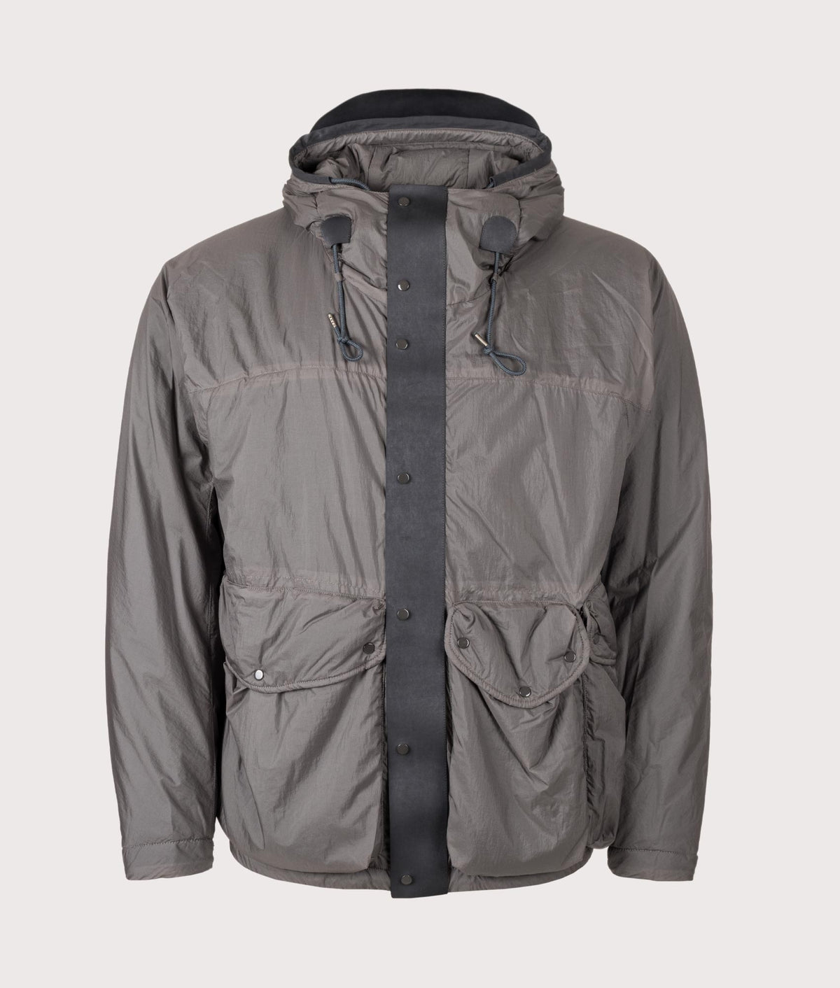 Lightly Padded Skye Ten Anorak Jacket by Ten c in Iron Grey. Shot by EQVVS. Front shot.