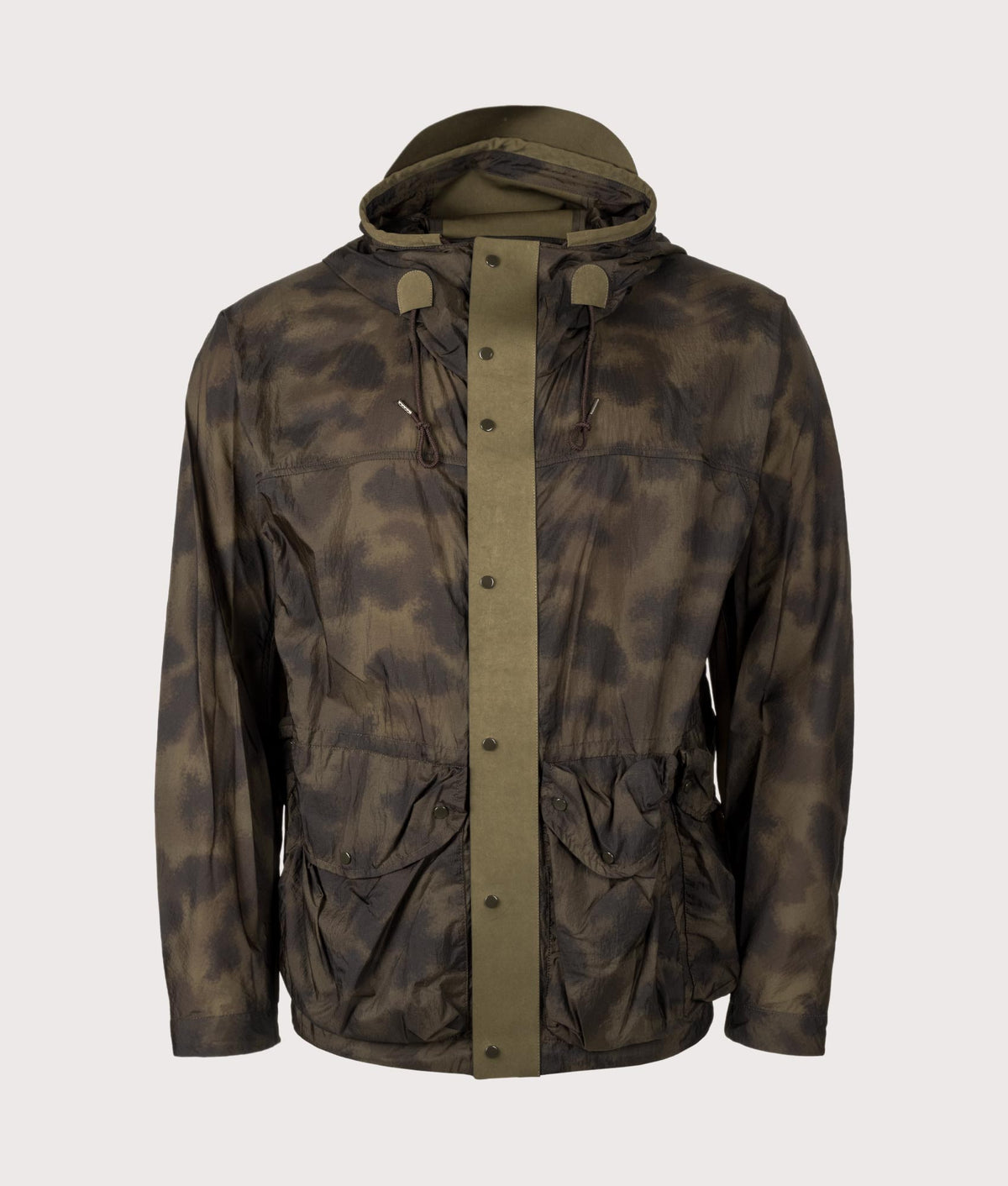 Camou Skye Ten Anorak Jacket by Ten c in Olive Green. Shot by EQVVS. Front shot.