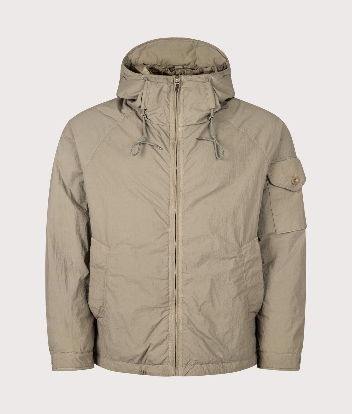 Ten c Relaxed Fit Daisuke Jacket in Walnut at EQVVS Menswear. Front shot.