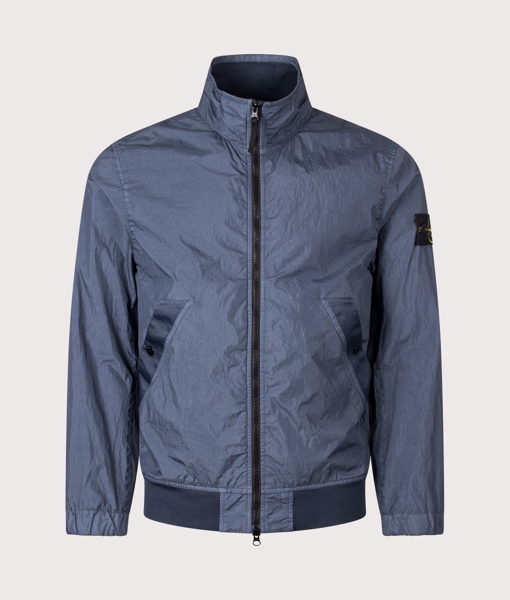 Garment Dyed Crinkle Reps NY Jacket in Slate Blue | STONE ISLAND