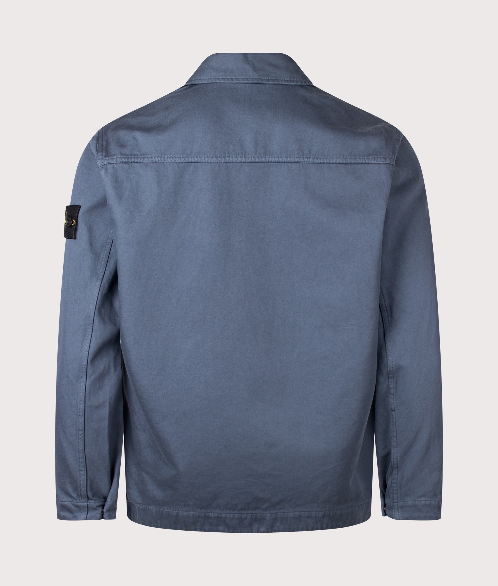 Stone Island Overshirt in Slate Blue at EQVVS Menswear. Back shot.