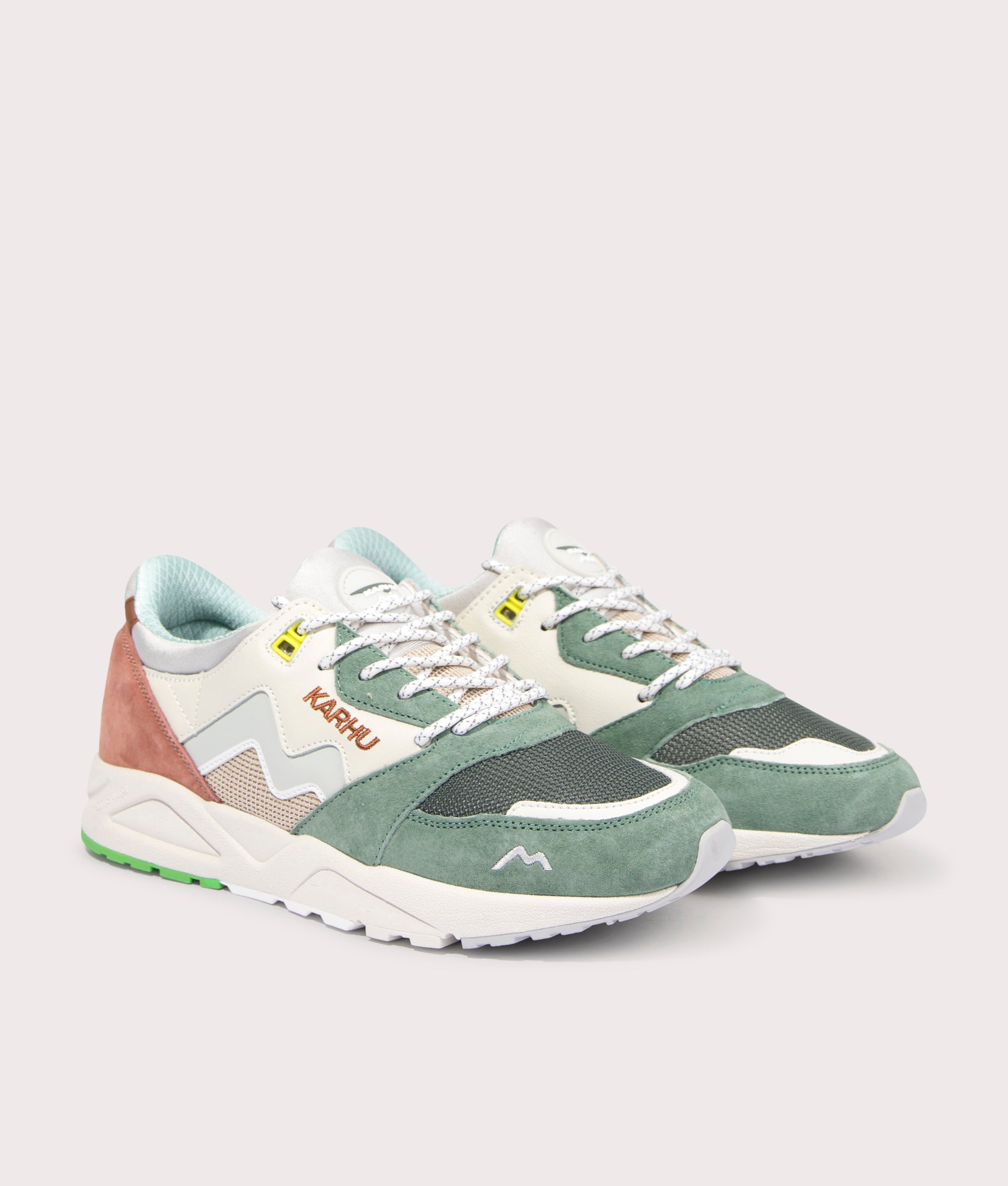 Aria 95 Sneakers in Cork/Foggy Due by Karhu. EQVVS Side Pair Shot.