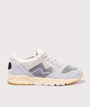 Karhu Aria 95 Sneakers in Luar Rock and Foggy Dew (Beige/Grey), Side Shot at EQVVS