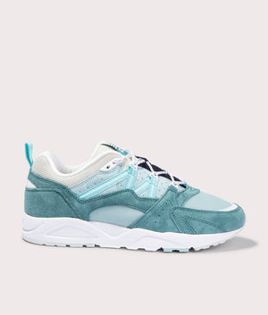 Fusion 2.0 Sneakers In Mineral Blue by Karhu. EQVVS Side Angle Shot.