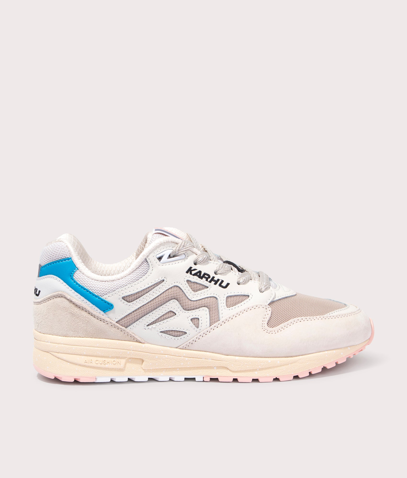 Legacy 96 Sneakers in Whitecap Grey by Karhu. EQVVS Side Angle Shot. 