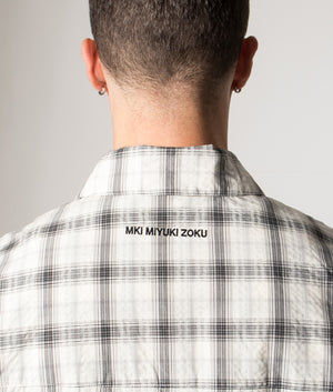 Box Dress Shirt. Shot by EQVVS. Model detailed angled shot.