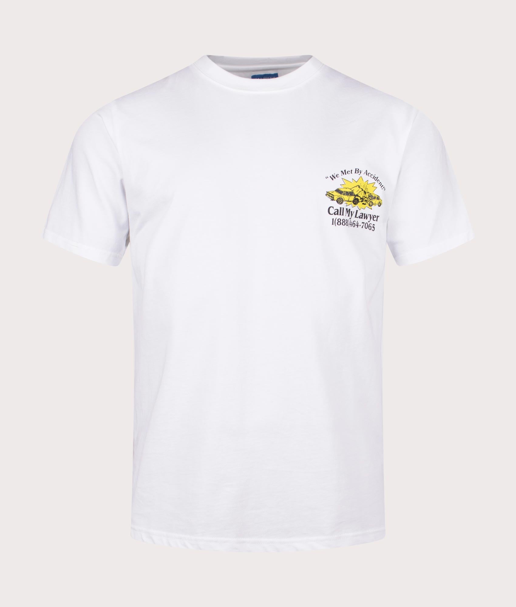 Met By Accident T-Shirt in White by Market. EQVVS Front Angle Shot.