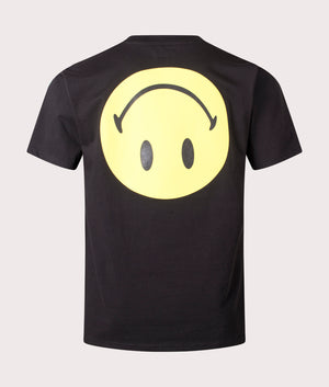 Smiley Grand Slam T-Shirt in Black by Market. EQVVS Back Angle Shot.
