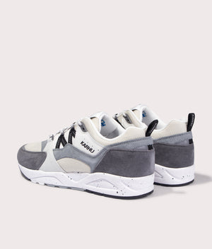 Karhu Fusion 2.0 Sneakers in Limestone and jet Black. EQVVS Back Shot.