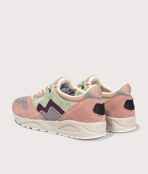 Aria 95 in Warm Taupe/Fig | KARHU | EQVVS | Back angle shot 