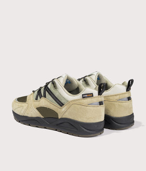 Fusion 2.0 Sneakers in Pale Olive/Jet Black | KARHU | EQVVS | Back angle shot 