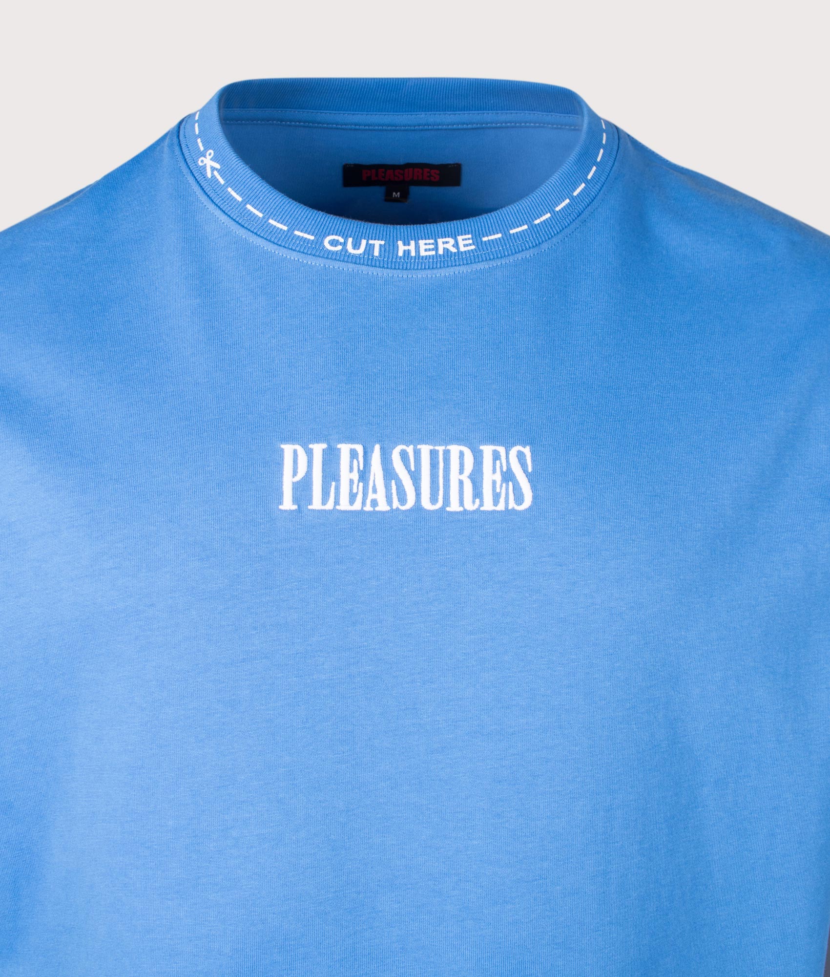 Cut Here Heavyweight T-Shirt. Shot by EQVVS. Detail shot.