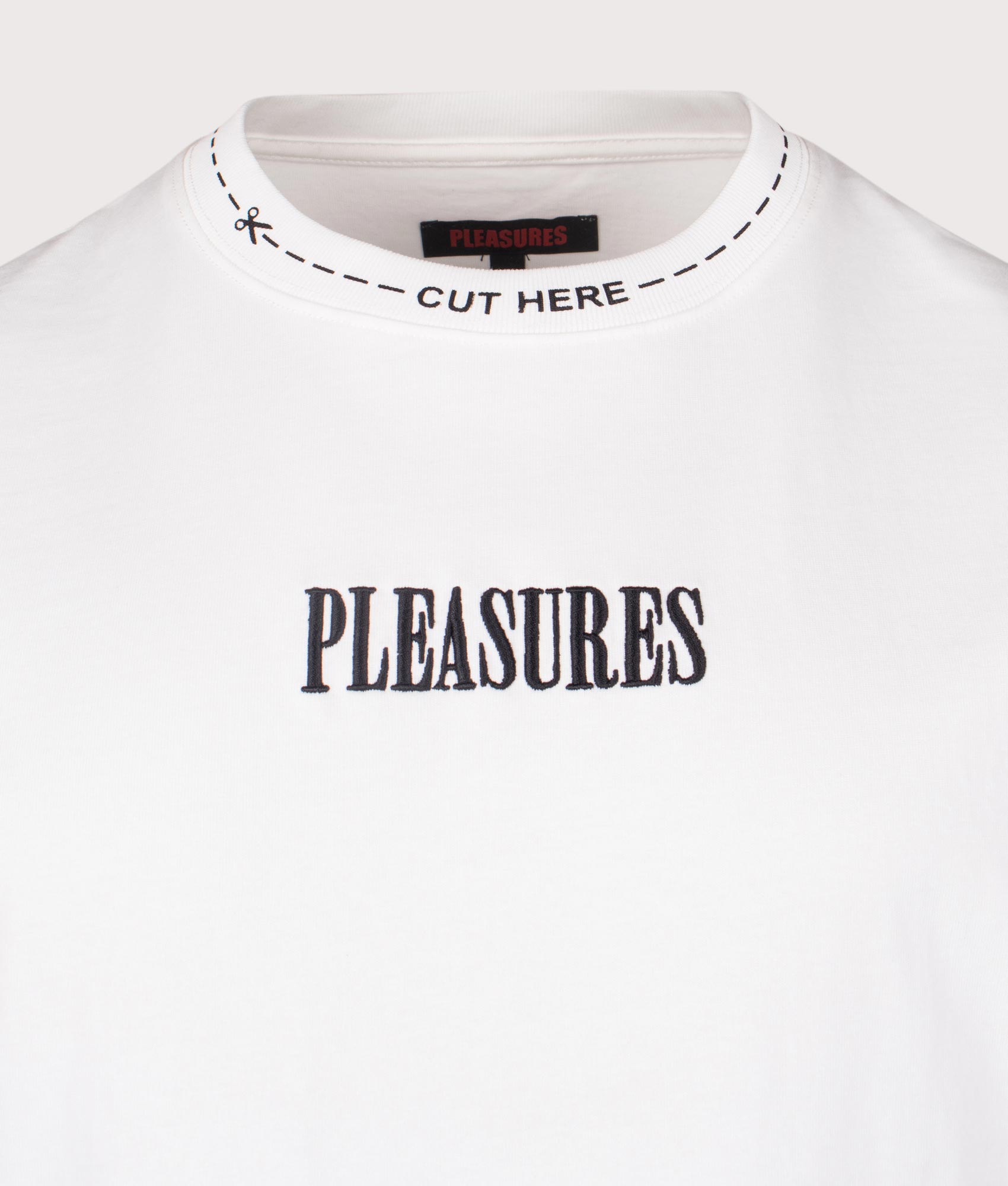 Cut Here Heavyweight T-Shirt. Shot by EQVVS. Detail Shot