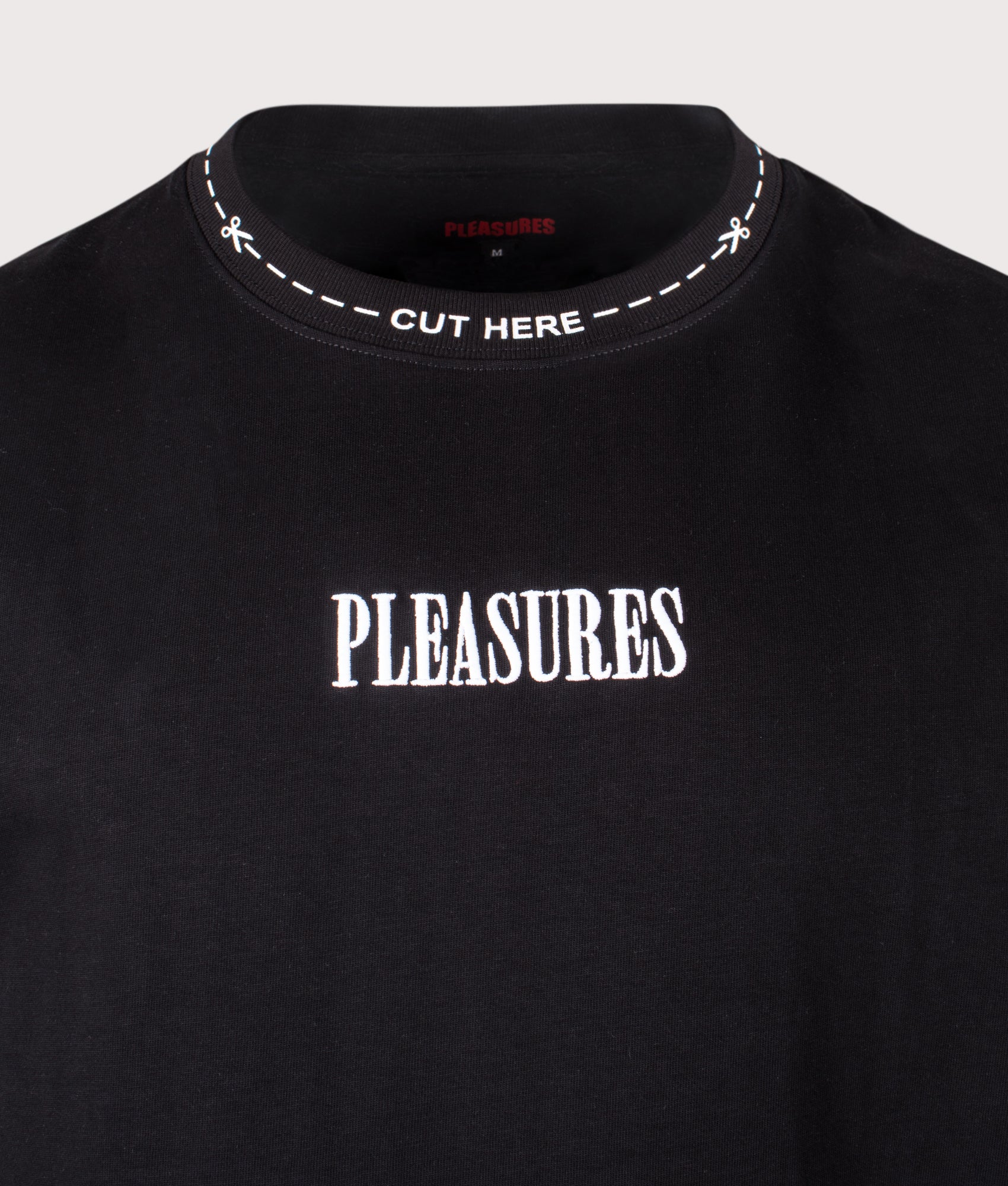 Cut Here Heavyweight T-Shirt. Shot by EQVVS. Detail shot