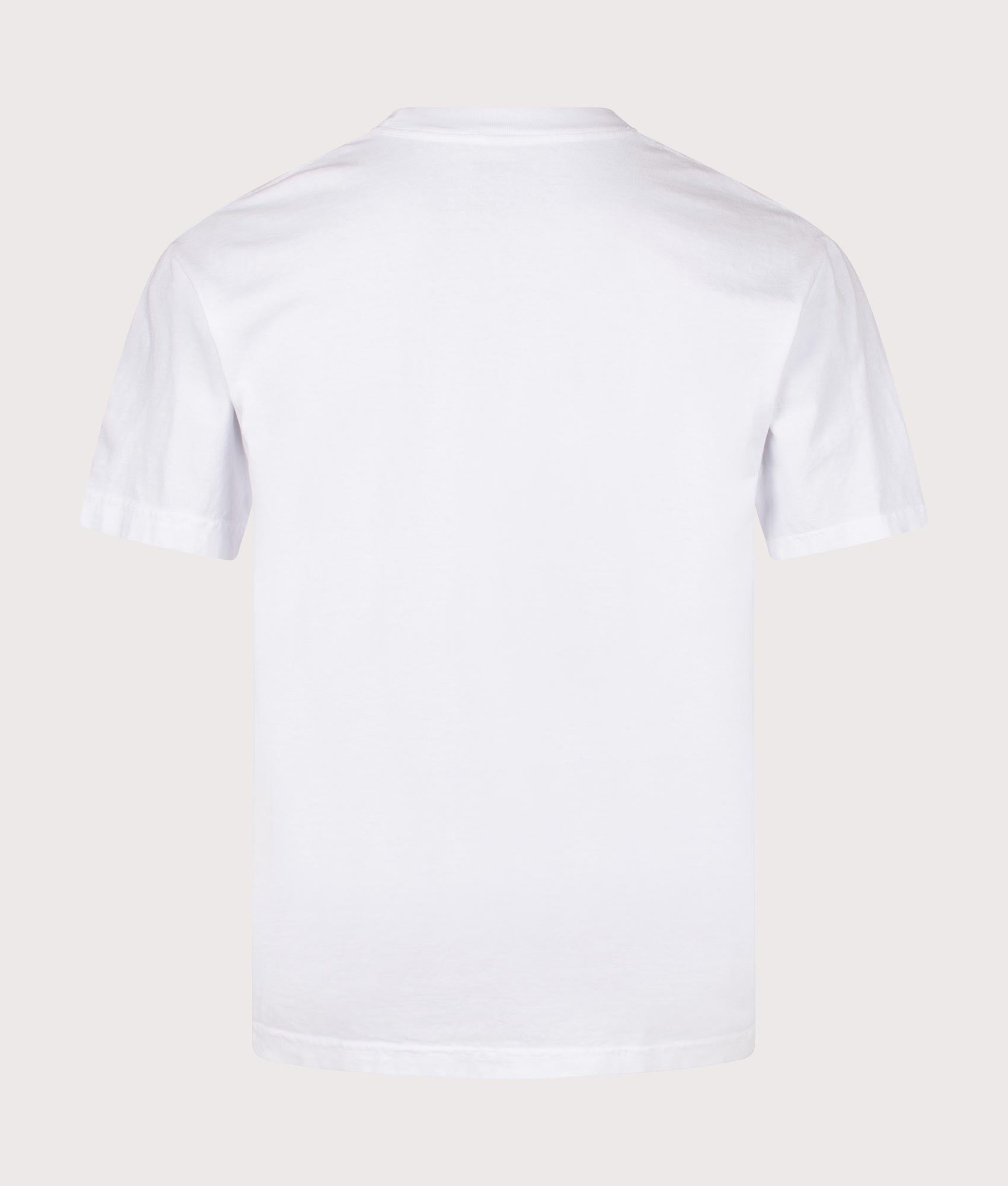 Pleasures Satisfaction T-Shirt in White. Shot at EQVVS.  Back shot.