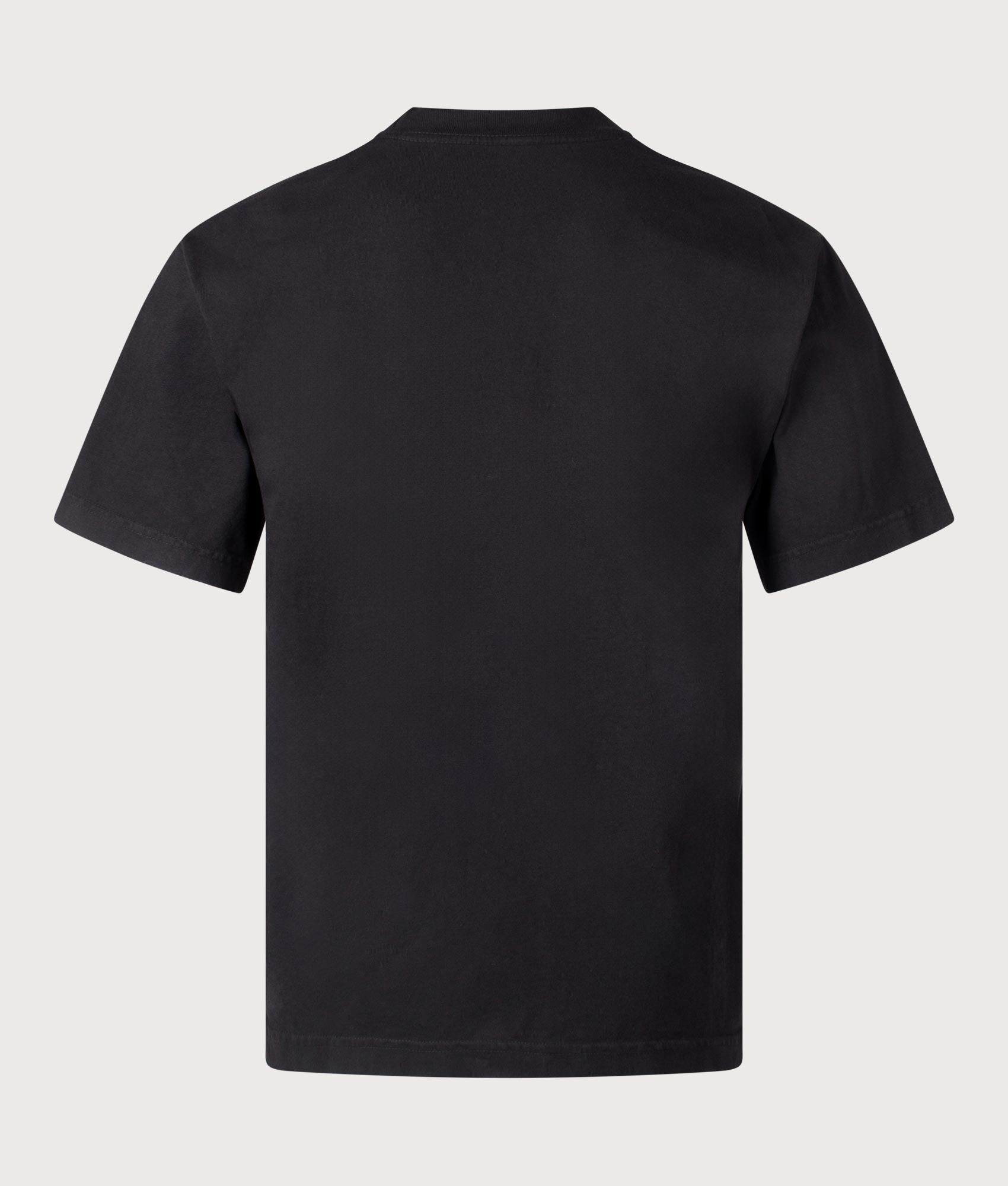 Pleasures Satisfaction T-Shirt in Black. Shot at EQVVS.  Back shot.