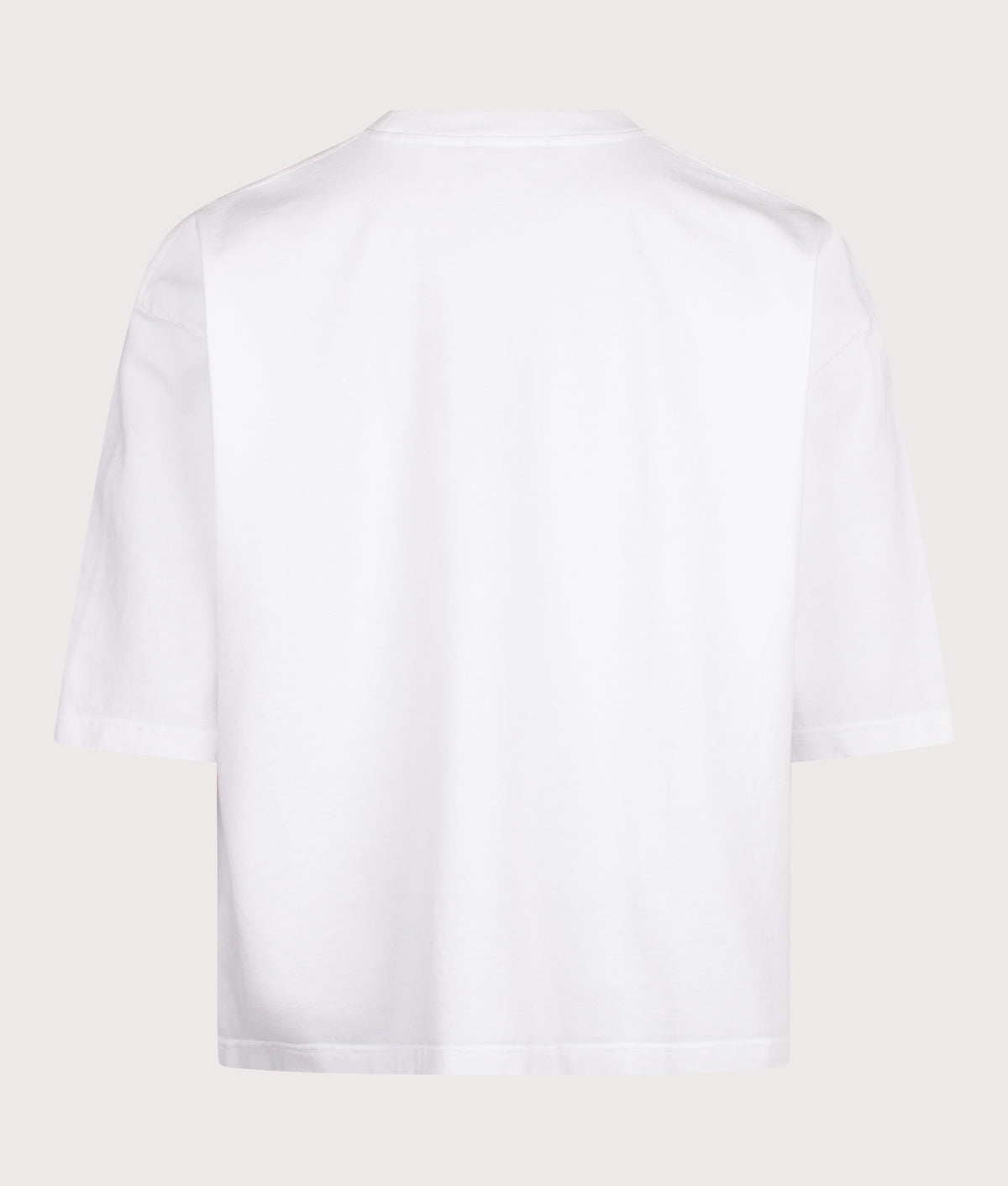 Willy Chavarria Oversized Chavaloo Buffalo T-Shirt in Snow White at EQVVS Menswear. Back shot.