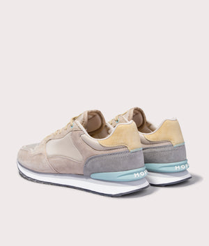 HOFF Marbella Sneakers in Beige with Blue Detail and Printed Sole Back Shot EQVVS