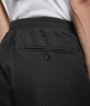Seersucker Wide Leg Trousers