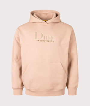 Classic Remastered Hoodie in Tan by Dime MTL. EQVVS Front Angle Shot.