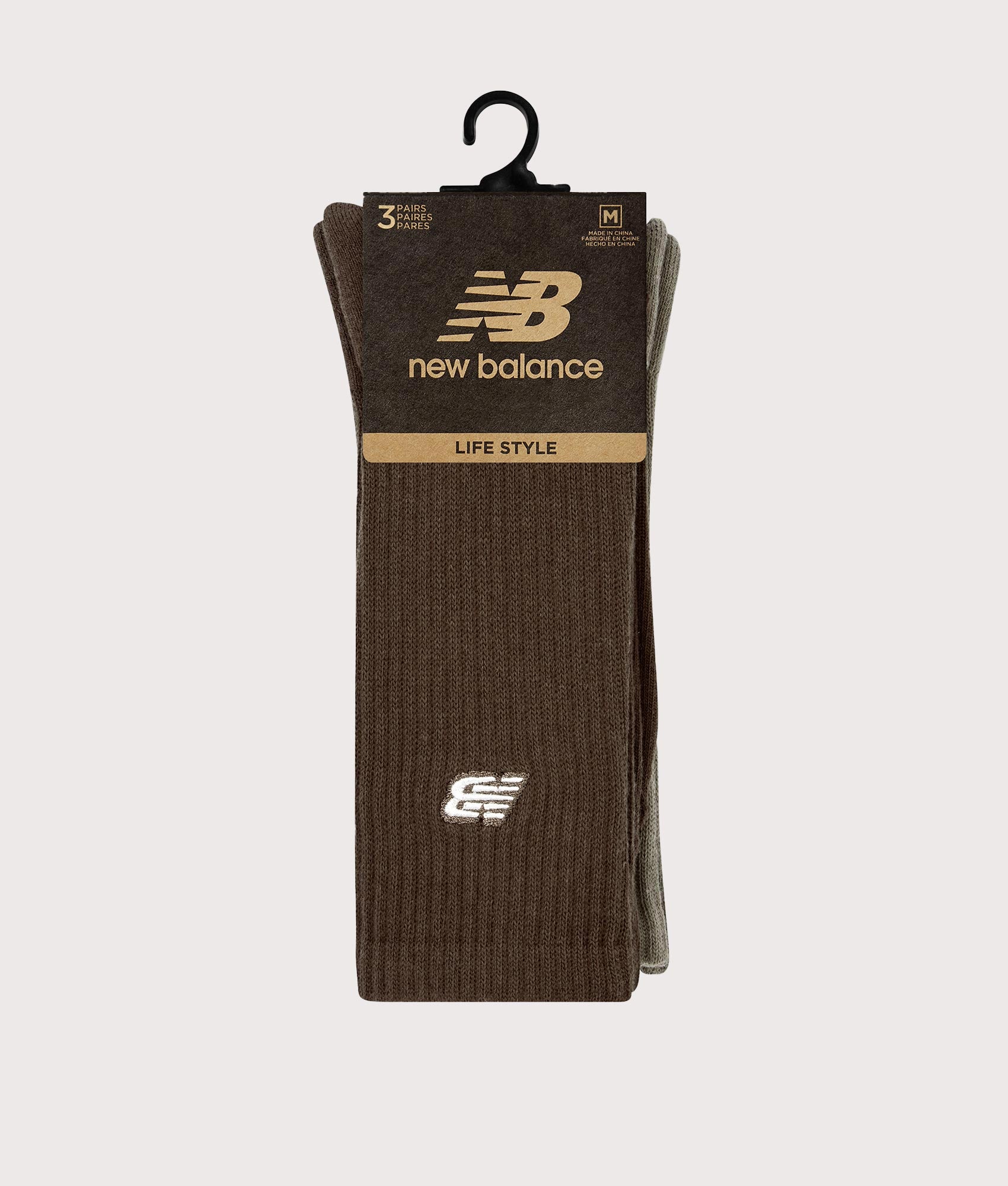 NB Patch Melange Crew Socks by New Balance. EQVVS Flat Shot.