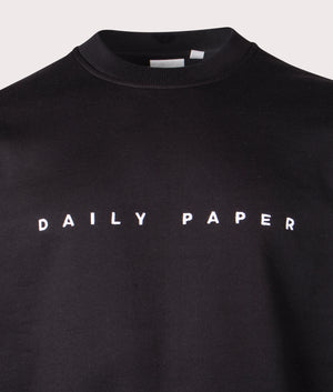 Daily Paper Alias Sweatshirt in black detail shot at EQVVS