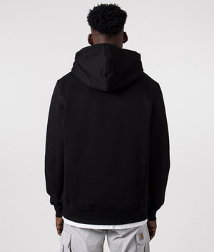 Daily Paper Alias Hoodie in Black with Large Logo, 100% Cotton Model Back Shot at EQVVS