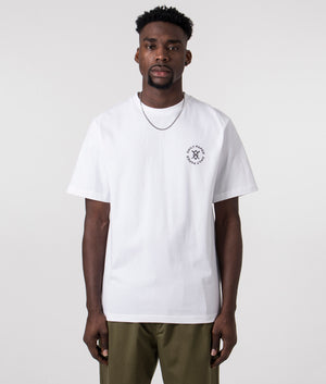 Daily Paper Circle T-Shirt in White, 100% Cotton Model Front Shot at EQVVS