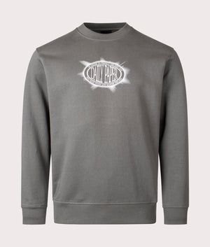 Daily paper glow sweatshirt in Chimera Green front shot at EQVVS