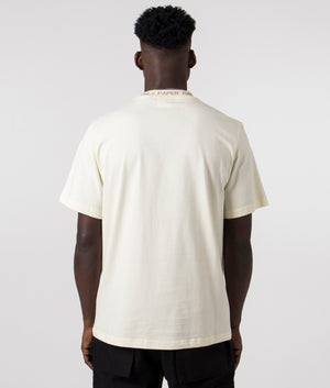 Daily Paper Erib T-Shirt in Icing Yellow with Branded Collar Model Back Shot EQVVS