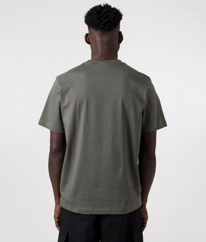 Daily Paper Logotype T-Shirt in Chimera Green, 100% Cotton Model Back Shot at EQVVS