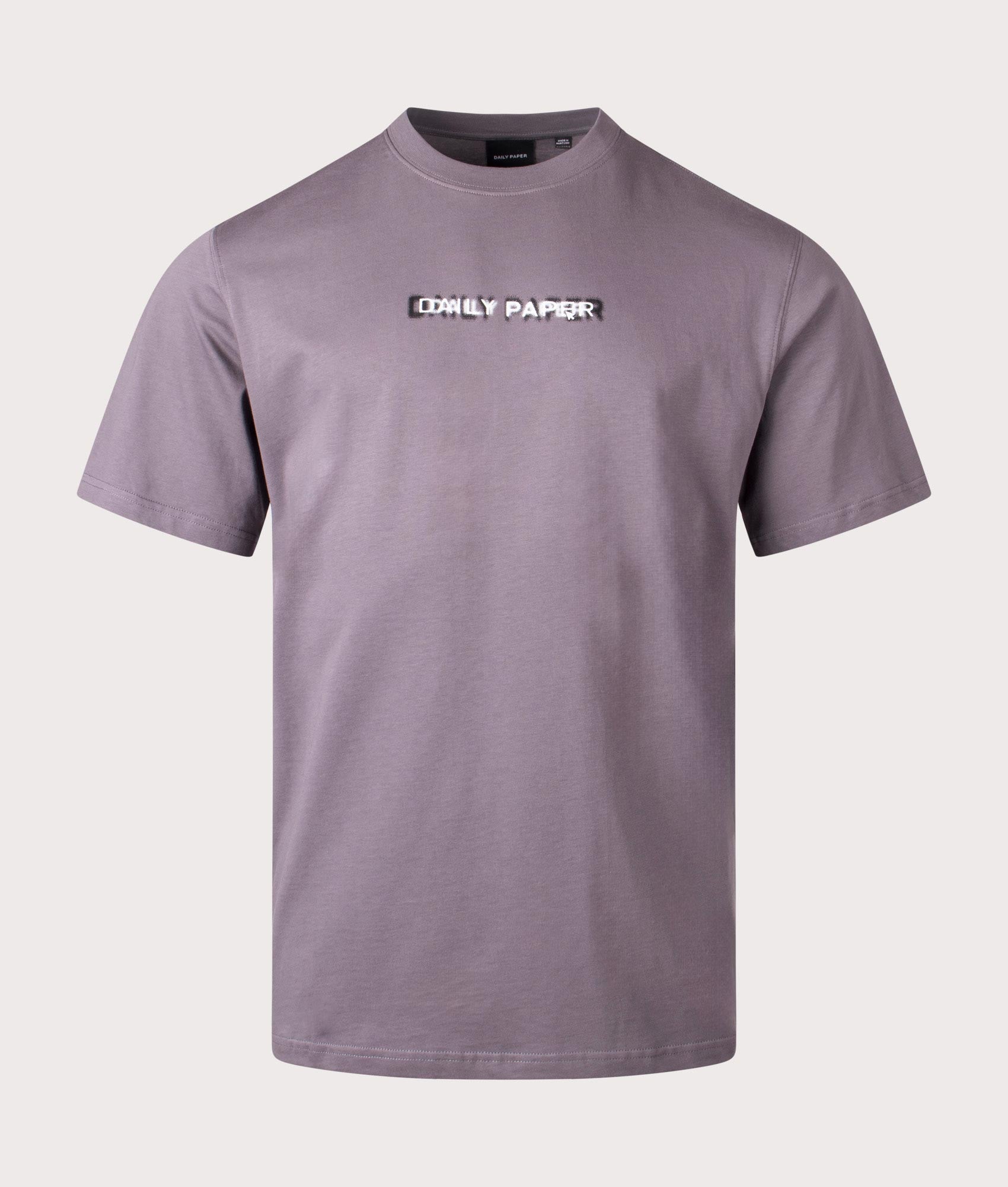 Click Boxy T-Shirt in Rabbit Grey by Daily Paper. EQVVS Menswear Front Shot. 