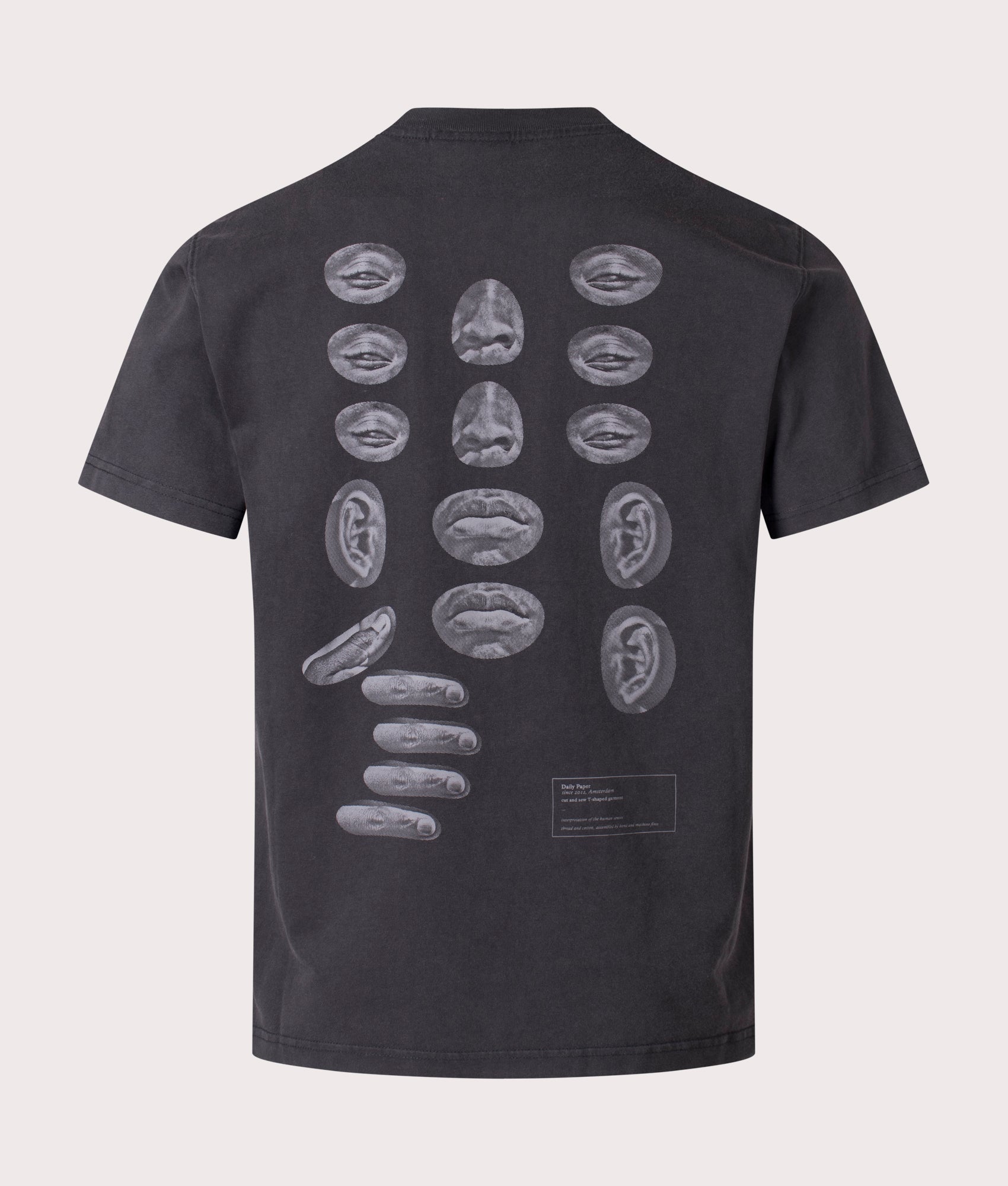 Daily paper Senses T-Shirt in Black at EQVVS. Back Shot.