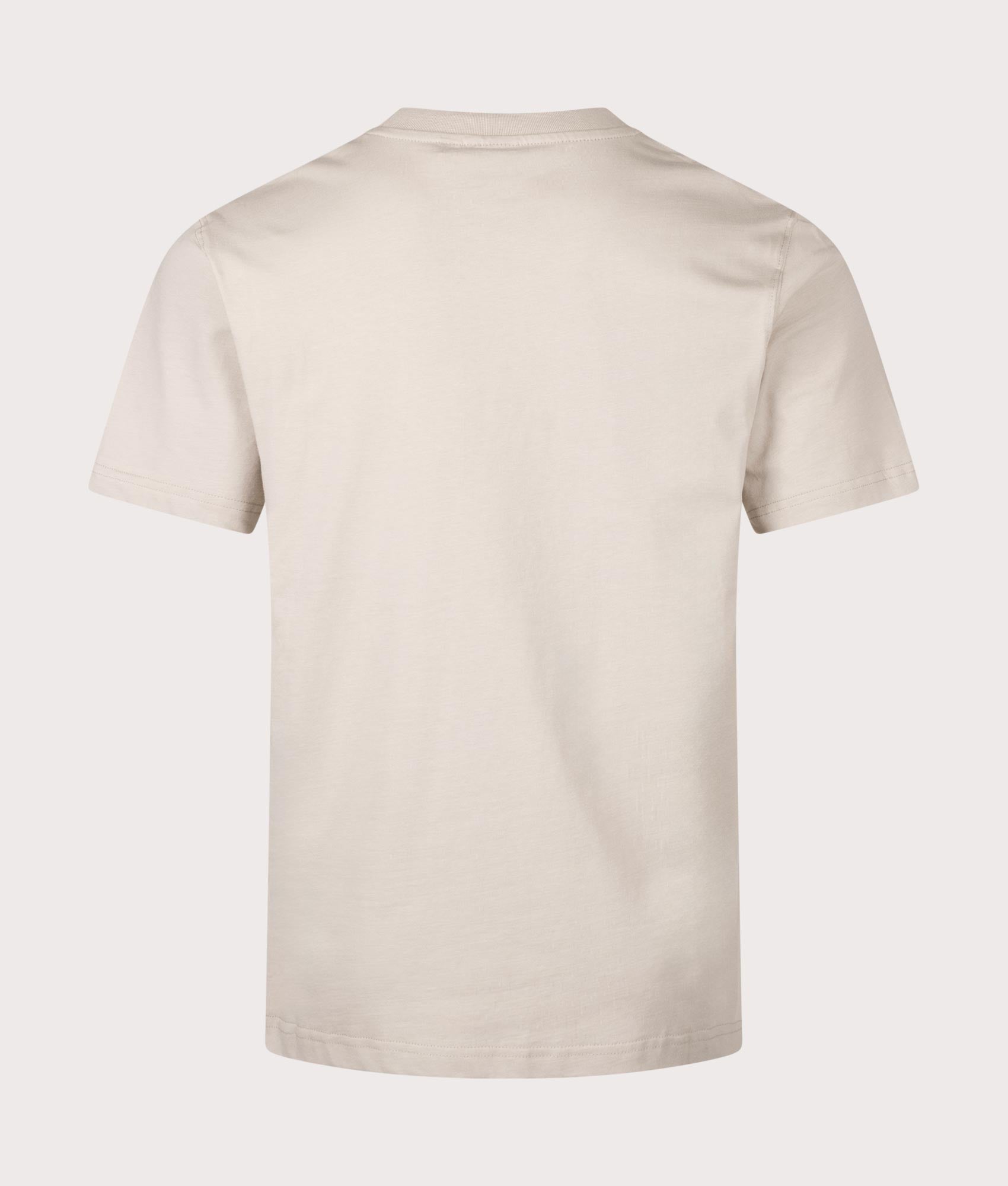 Daily Paper Tag T-Shirt in Nacreous Cloud Beige at EQVVS. Back Shot.